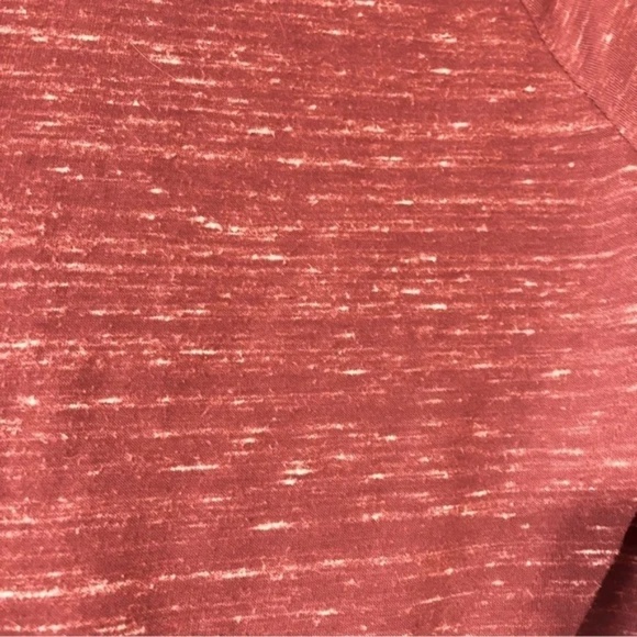 Prana | Marled Red Jinny V-Neck Long Sleeve Open Back Top, Large - Picture 5 of 7